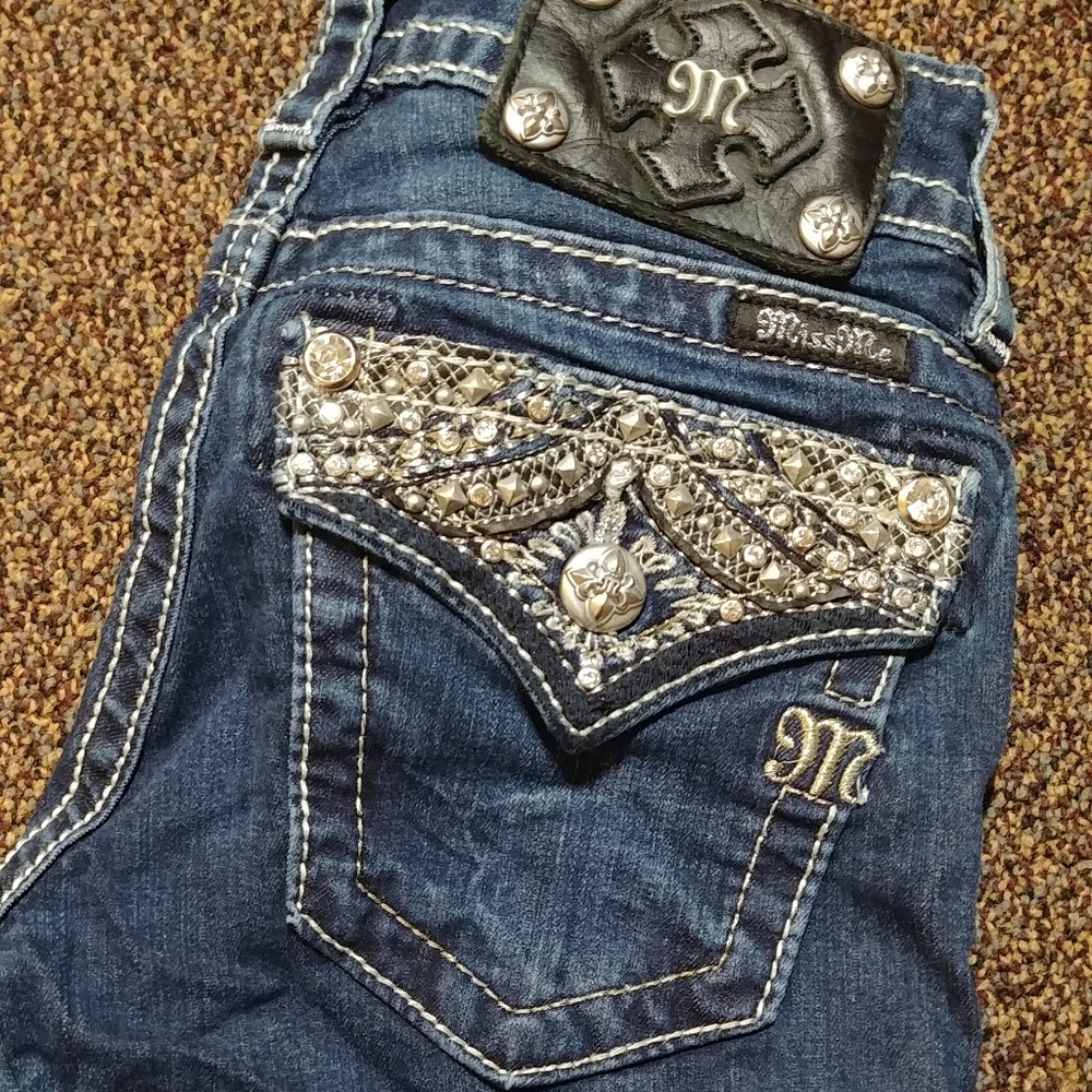 MissMe Dark Wash Skinny 24